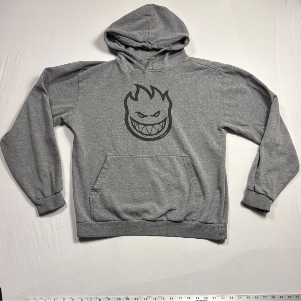 Spitfire Bighead Pullover Hoodie Men's M Gray Graphic Skate Sweatshirt Thrash